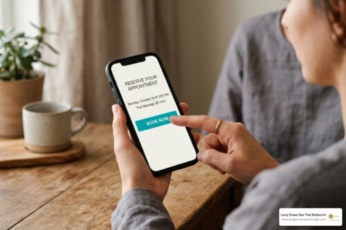 book now button on smartphone